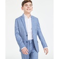 Big Boys Modern Fit Stretch Sharkskin Suit Jacket