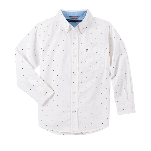 타미힐피거 Big Boys Fred All Over Print Button Down Shirt