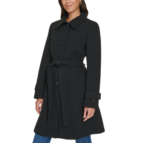 타미힐피거 Womens Single-Breasted Belted Coat