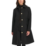 Womens Hooded Single-Breasted Coat