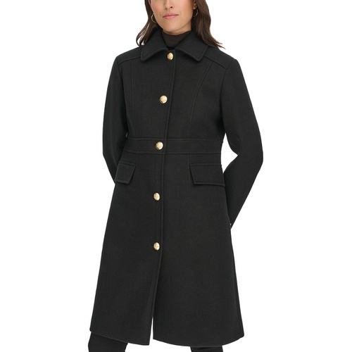 타미힐피거 Womens Hooded Single-Breasted Coat