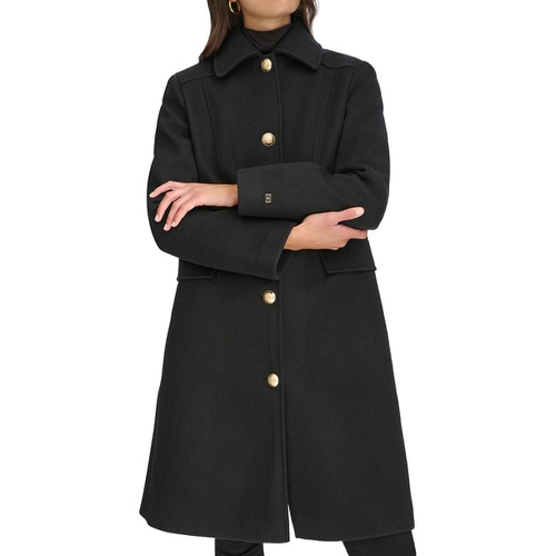 타미힐피거 Womens Hooded Single-Breasted Coat