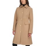 Womens Hooded Single-Breasted Coat