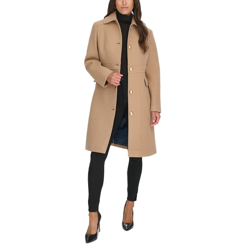 타미힐피거 Womens Hooded Single-Breasted Coat