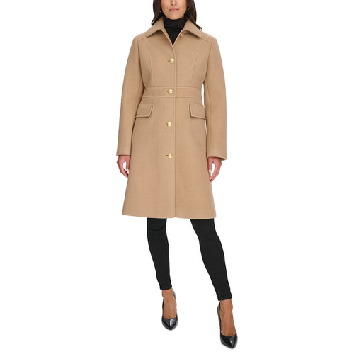 타미힐피거 Womens Hooded Single-Breasted Coat