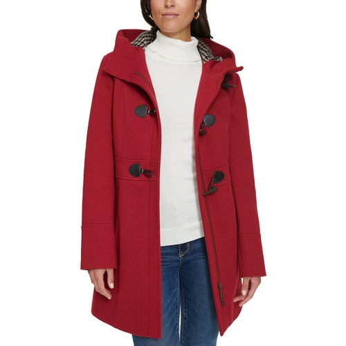 타미힐피거 Womens Hooded Toggle Walker Coat