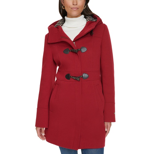 타미힐피거 Womens Hooded Toggle Walker Coat