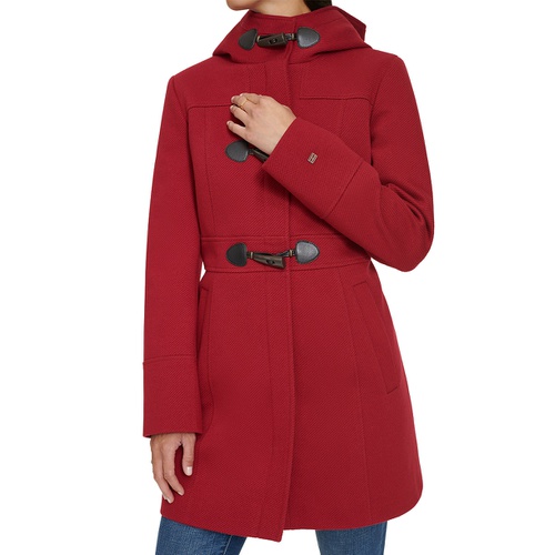 타미힐피거 Womens Hooded Toggle Walker Coat