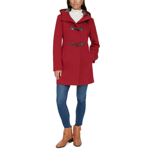 타미힐피거 Womens Hooded Toggle Walker Coat