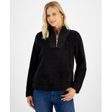 Womens Sherpa Mock Neck Long Sleeve Sweater