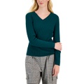 Womens Cotton Cable Ivy V Neck Sweater