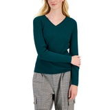 Womens Cotton Cable Ivy V Neck Sweater