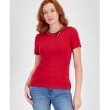 Womens Bow Neck Cotton T Shirt