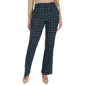 Womens Checked Mid Rise Bootcut Pants