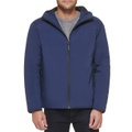 Mens Insulated Full-Zip Hooded Rain Jacket