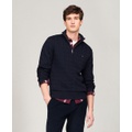 Mens Long Sleeve Cable Knit Quarter Zip Sweater