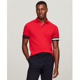 Mens Slim Fit Stripe Cuff Polo Shirt