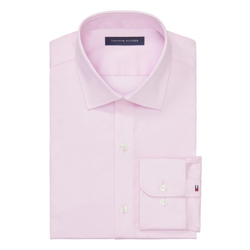 타미힐피거 Mens Regular Fit TH Flex Essentials Wrinkle Free Stretch Dress Shirt