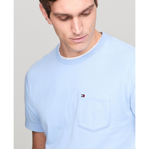 타미힐피거 Mens Essential Solid Pocket T Shirt