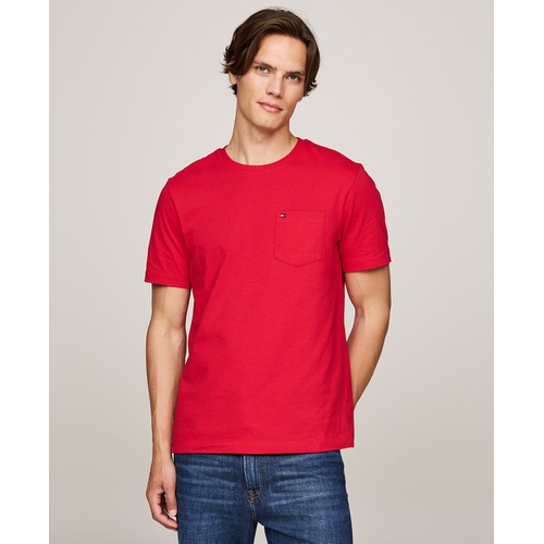 타미힐피거 Mens Essential Solid Pocket T Shirt