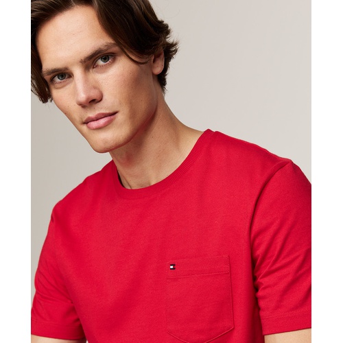 타미힐피거 Mens Essential Solid Pocket T Shirt