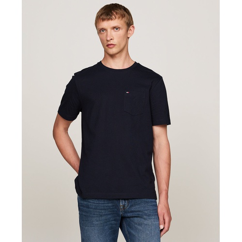 타미힐피거 Mens Essential Solid Pocket T Shirt