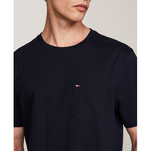 타미힐피거 Mens Essential Solid Pocket T Shirt