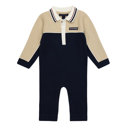 타미힐피거 Baby Boy Long Sleeve Polo Footless Coverall