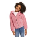 Toddler and Little Girls Minky Zip Front Hoodie