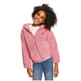 Toddler and Little Girls Minky Zip Front Hoodie