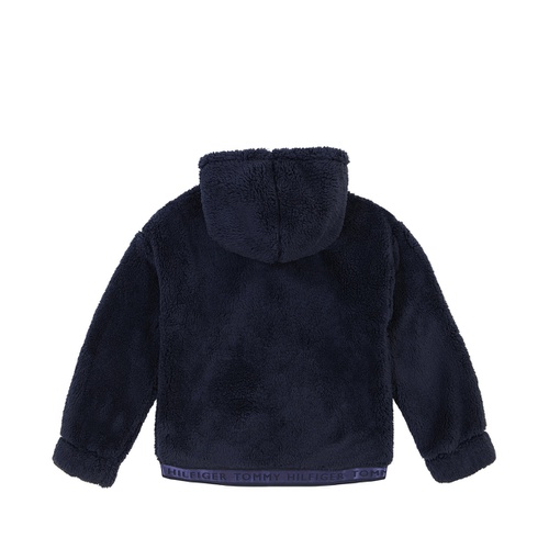 타미힐피거 Toddler and Little Girls Minky Zip Front Hoodie