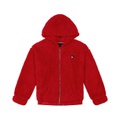 Toddler and Little Girls Minky Zip Front Hoodie