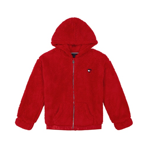 타미힐피거 Toddler and Little Girls Minky Zip Front Hoodie