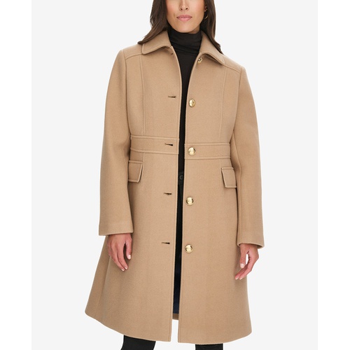 타미힐피거 Womens Hooded Single-Breasted Coat