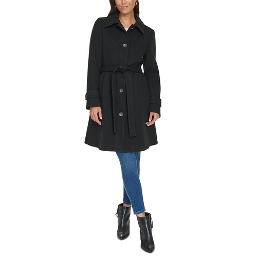 타미힐피거 Womens Single-Breasted Belted Coat