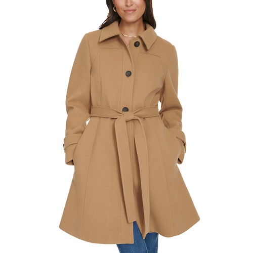 타미힐피거 Womens Single-Breasted Belted Coat