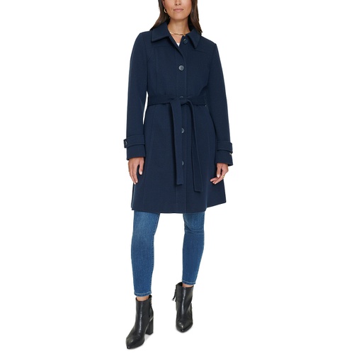 타미힐피거 Womens Single-Breasted Belted Coat