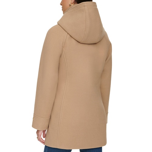 타미힐피거 Womens Hooded Button-Front Coat