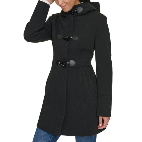 타미힐피거 Womens Hooded Toggle Walker Coat