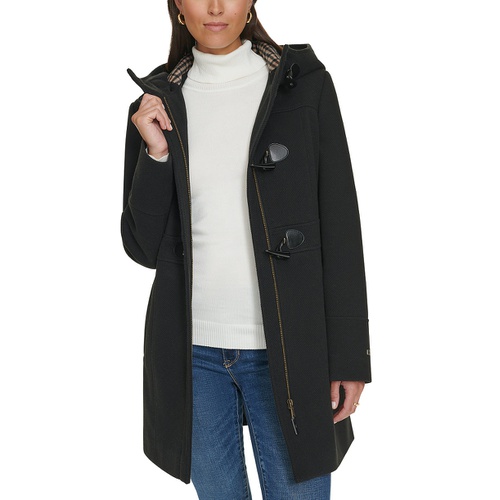 타미힐피거 Womens Hooded Toggle Walker Coat