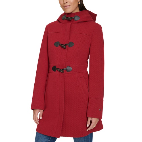 타미힐피거 Womens Hooded Toggle Walker Coat