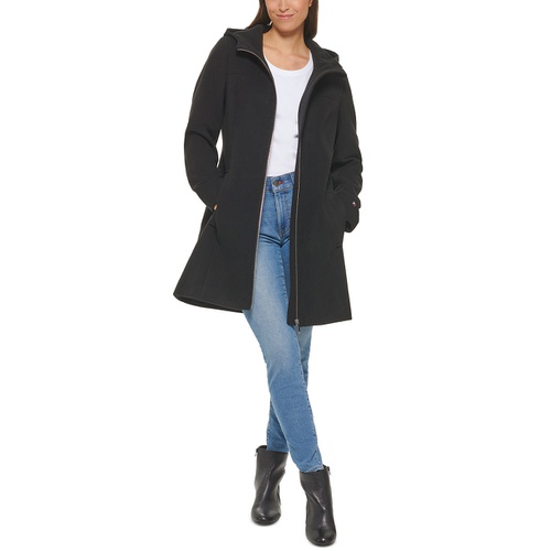 타미힐피거 Womens Belted Hooded Coat