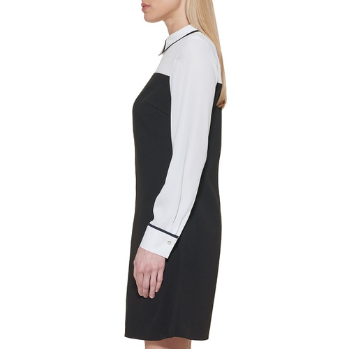 타미힐피거 Womens Collared Sheath Dress