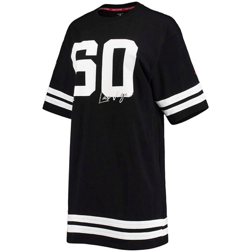타미힐피거 Womens Black Las Vegas Raiders Clair Half Sleeve Dress