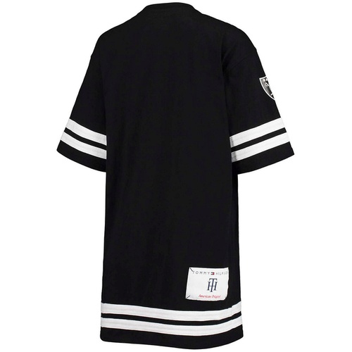 타미힐피거 Womens Black Las Vegas Raiders Clair Half Sleeve Dress