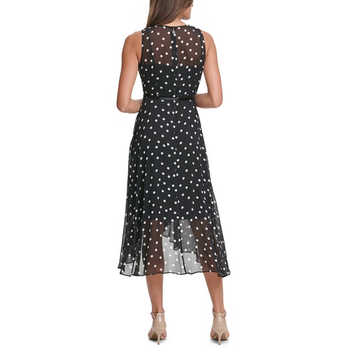 타미힐피거 Belted Chiffon Midi Dress