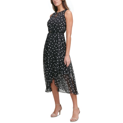 타미힐피거 Belted Chiffon Midi Dress