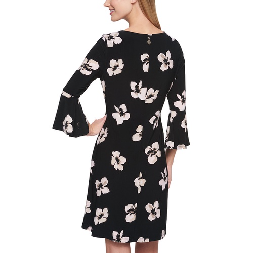 타미힐피거 Printed Jersey Bell Sleeve A line Dress