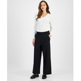 Womens Wide Leg Elasticized Waist Pants