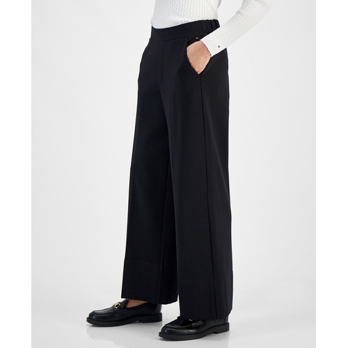 타미힐피거 Womens Wide Leg Elasticized Waist Pants